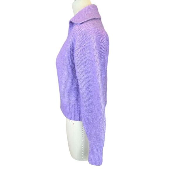 & Other Stories wool blend polo collar sweater in lilac size small - Picture 3 of 6